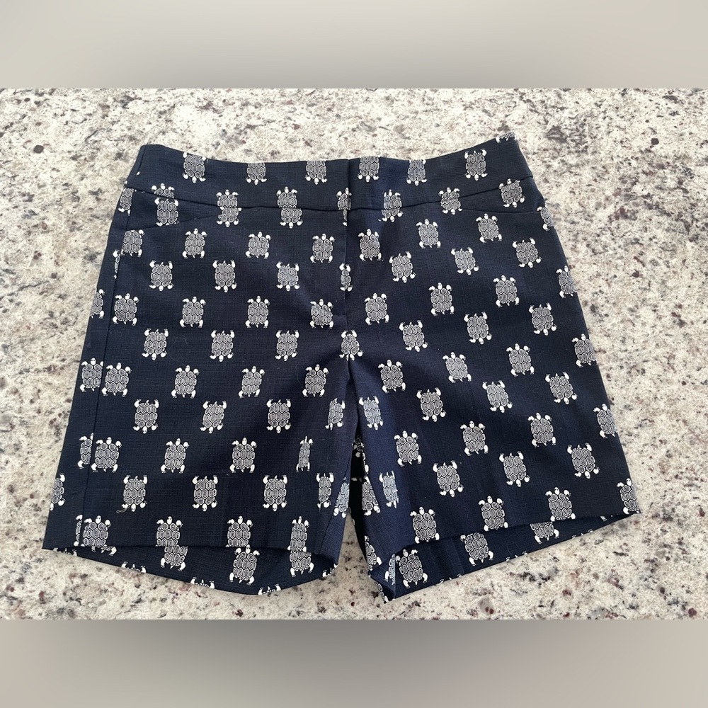 Navy Blue Patterned Women’s Shorts